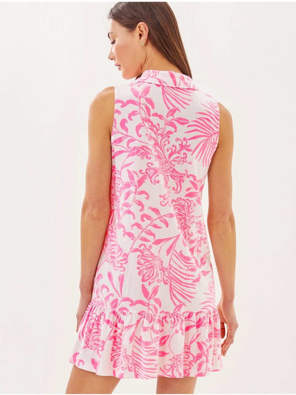 Lilly Pulitzer Riegan Dress Womens M Glisten In The Sun Supima Cotton Sleeveless - Picture 2 of 9